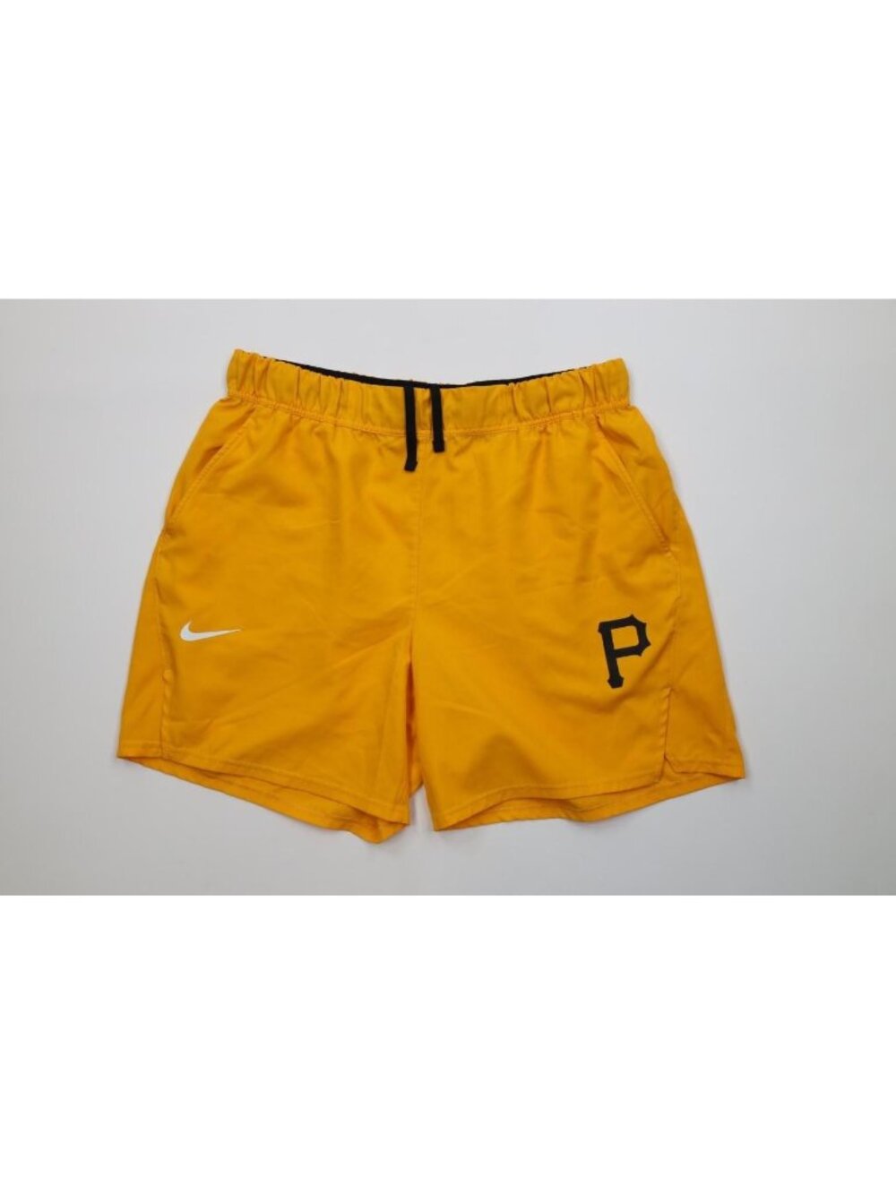 Nike Baseball Mens Size XL Pittsburgh Pirates Baseball Above Knee Shorts Yellow